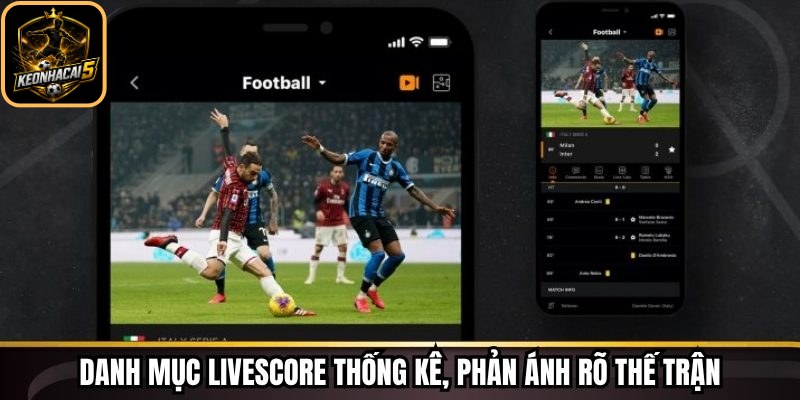Livescore Keonhacai - Theo Dõi Tỷ Số Trực Tiếp Chi Tiết 237 Danh mục livescore thống kê, phản ánh rõ thế trận